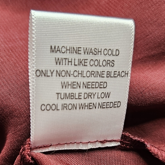 ModCloth Blouse Small Burgundy - Picture 6 of 12